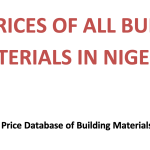 2020 Prices Of All Building Materials in Nigeria 2020 Prices Of All Building Materials in Nigeria