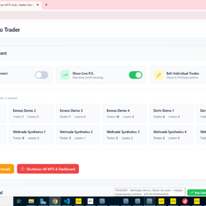 MT5 Auto Trader Dashboard